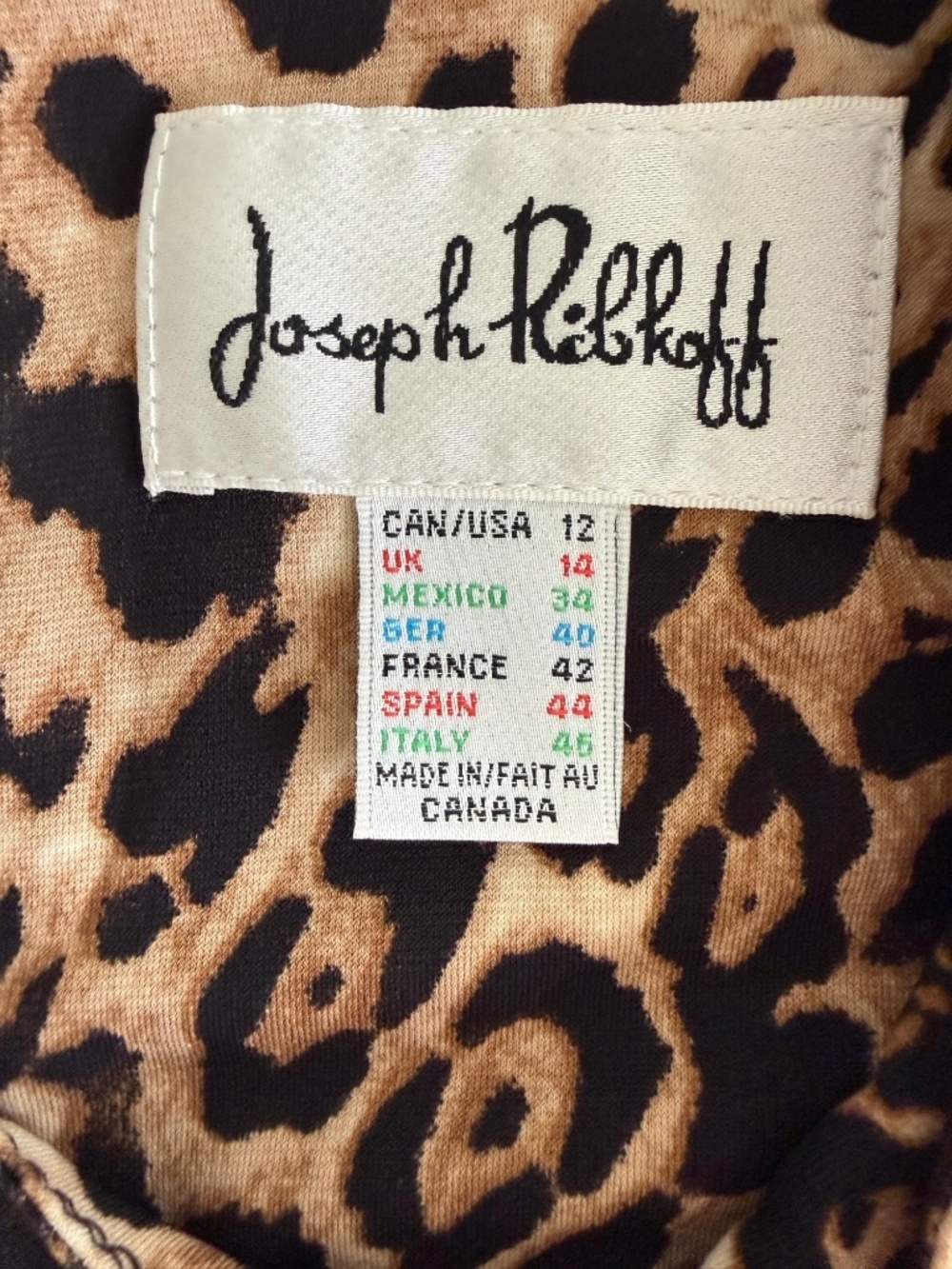 🐆✨ NWT Joseph Ribkoff Leopard Print Maxi Dress Size 12 ✨🐆 - Picture 4 of 9